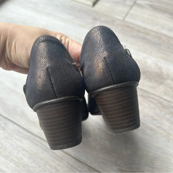 DORKING FLUCHOS Patent Leather Metallic Leather Mixed Mary Jane Shoes - Picture 7 of 16